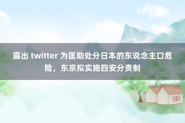 露出 twitter 为匡助处分日本的东说念主口危险，东京拟实施四安分责制